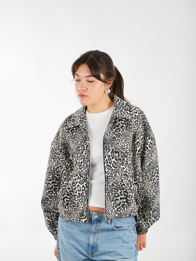 Дамско Късо яке Leopard bomber jacket