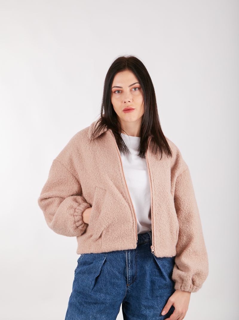 Дамско Късо яке Suzy bomber jacket - Капучино