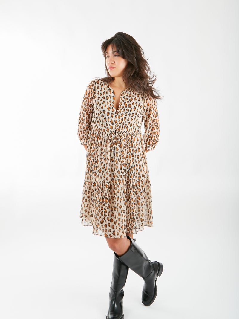 Лятна Рокля Glory Midi dress Leopard