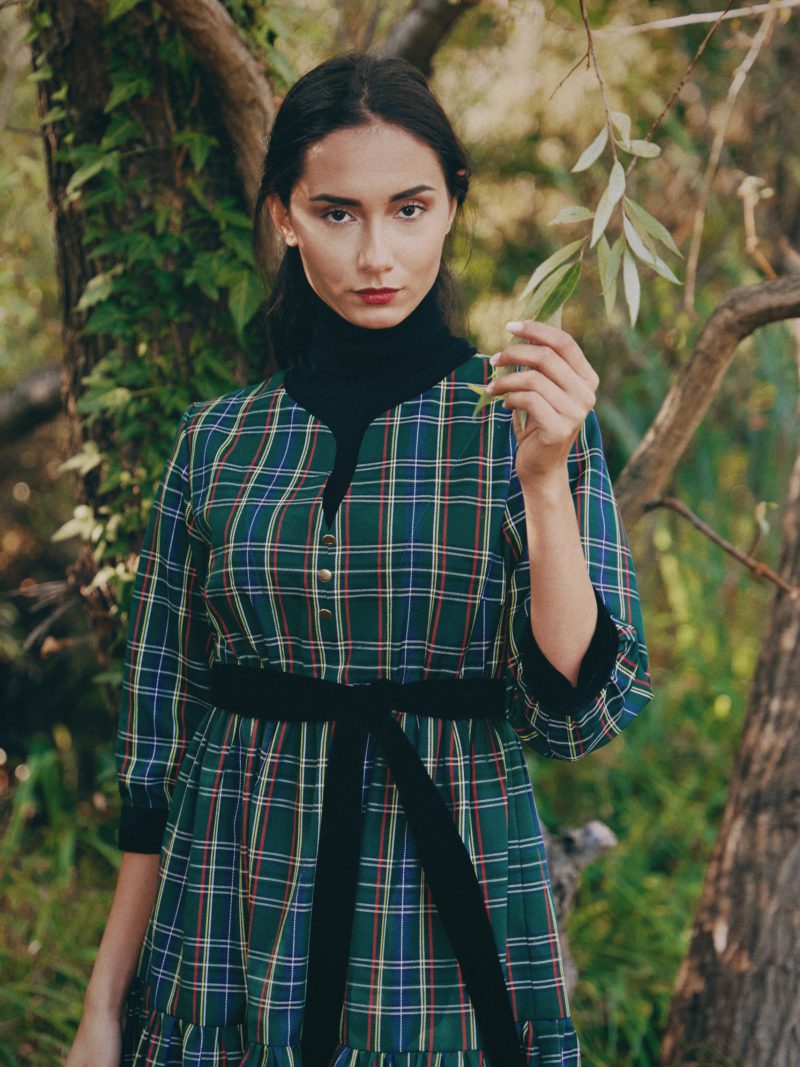 Рокля Glory Midi dress Tartan